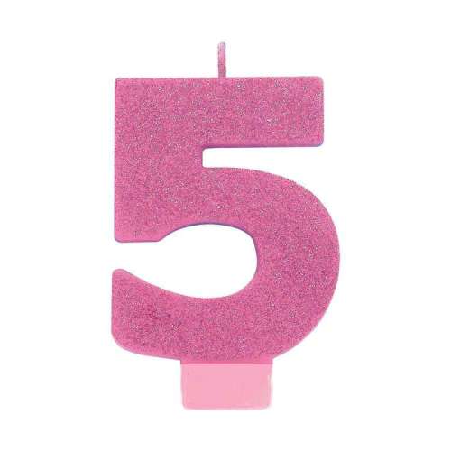 Sparkly Pink Candle - No 5